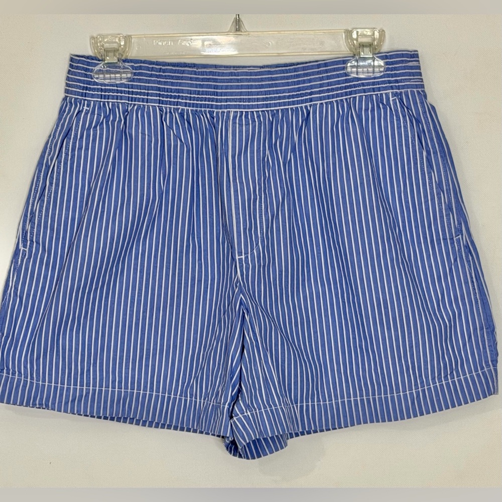 GAP Blue & White Striped 100% Cotton Popplin Shorts w Ties
